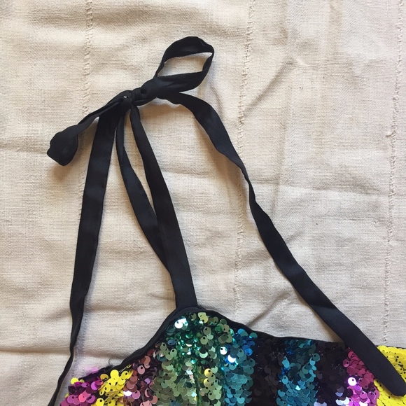 Sequins Tie Straps Top - Picture 2 of 6